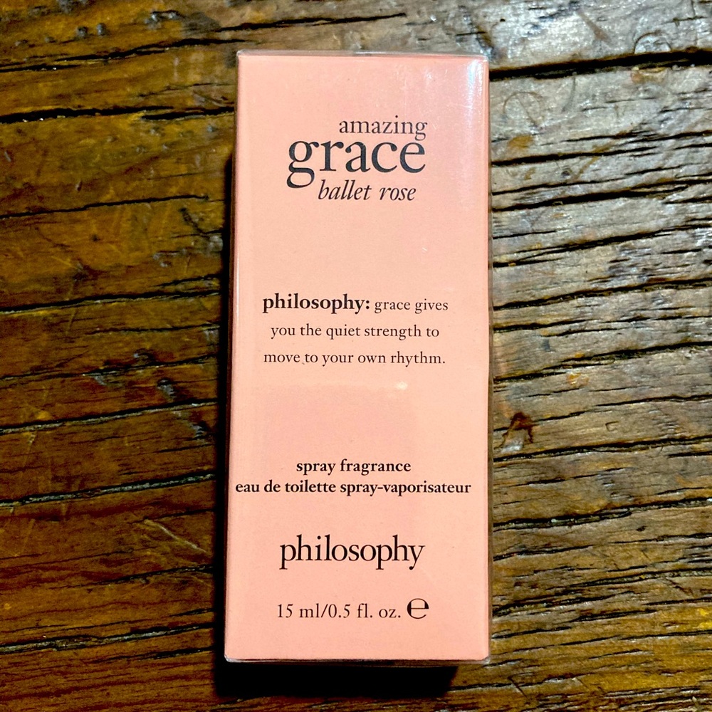 NIB Philosophy AMAZING GRACE BALLET ROSE. Eau de Toilette .5oz